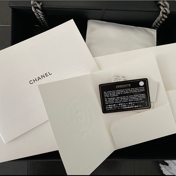 Chanel Medium Black Chevron Boy Bag Silver - Picture 10 of 15